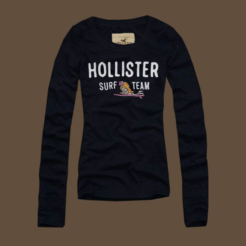 Hollister Mujeres De Cuello Redondo Largo Remera HCO4747